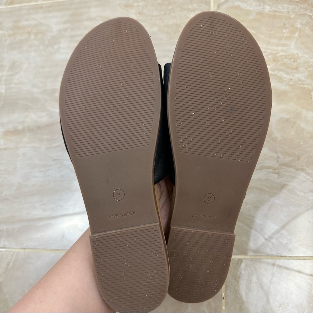 WORN 1X Steve Madden Leather Slides - Picture 2 of 2